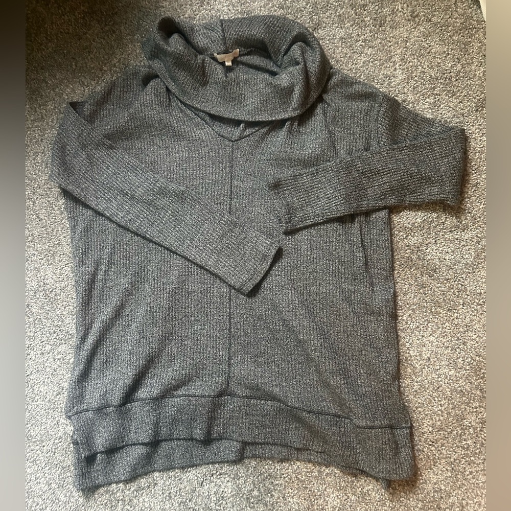 Grey Cowl Neck Sweater